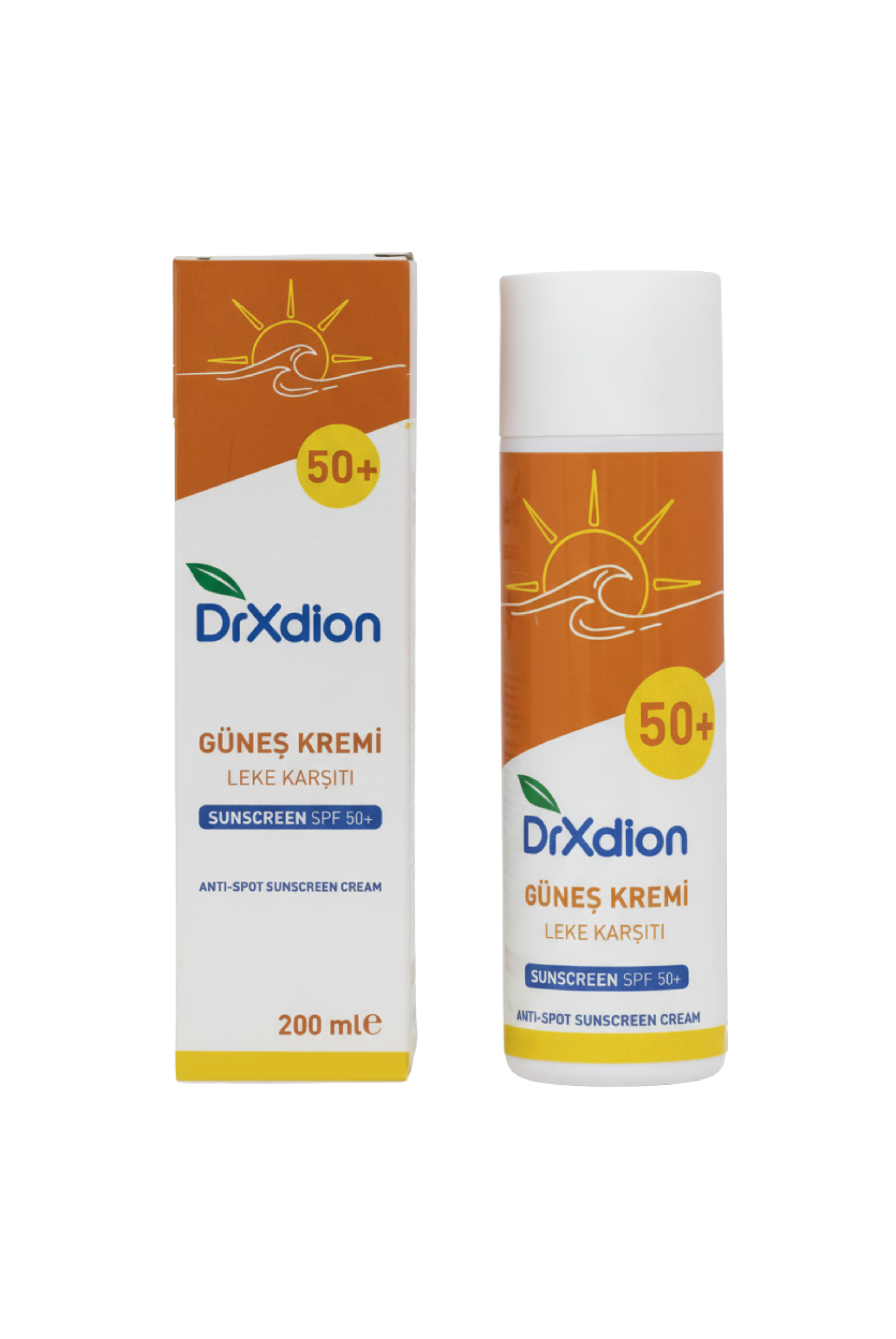 DrXdion Güneş Koruma Kremi 50+ SPF UVA/UVB Koruyucu, Yoğun Nemlendirici, Leke Karşıtı Bitkisel Formül (200 ml)