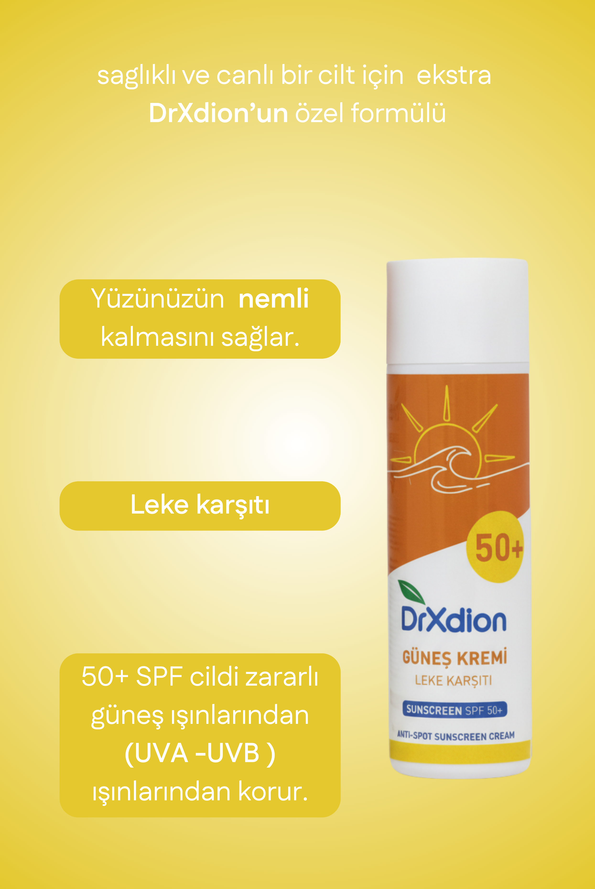 DrXdion Güneş Koruma Kremi 50+ SPF