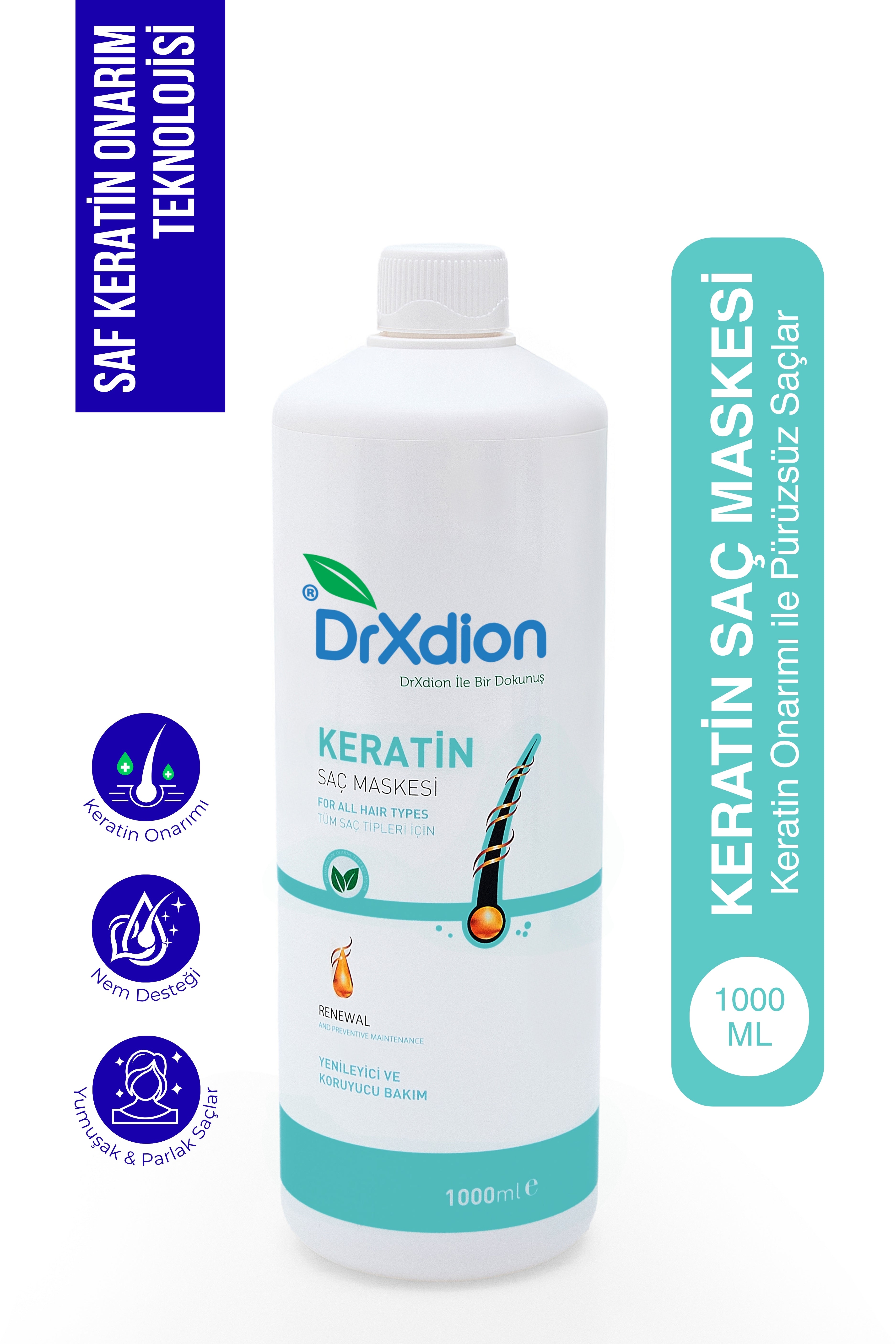 DrXdion Saf Keratin Saç Maskesi (1000ml)