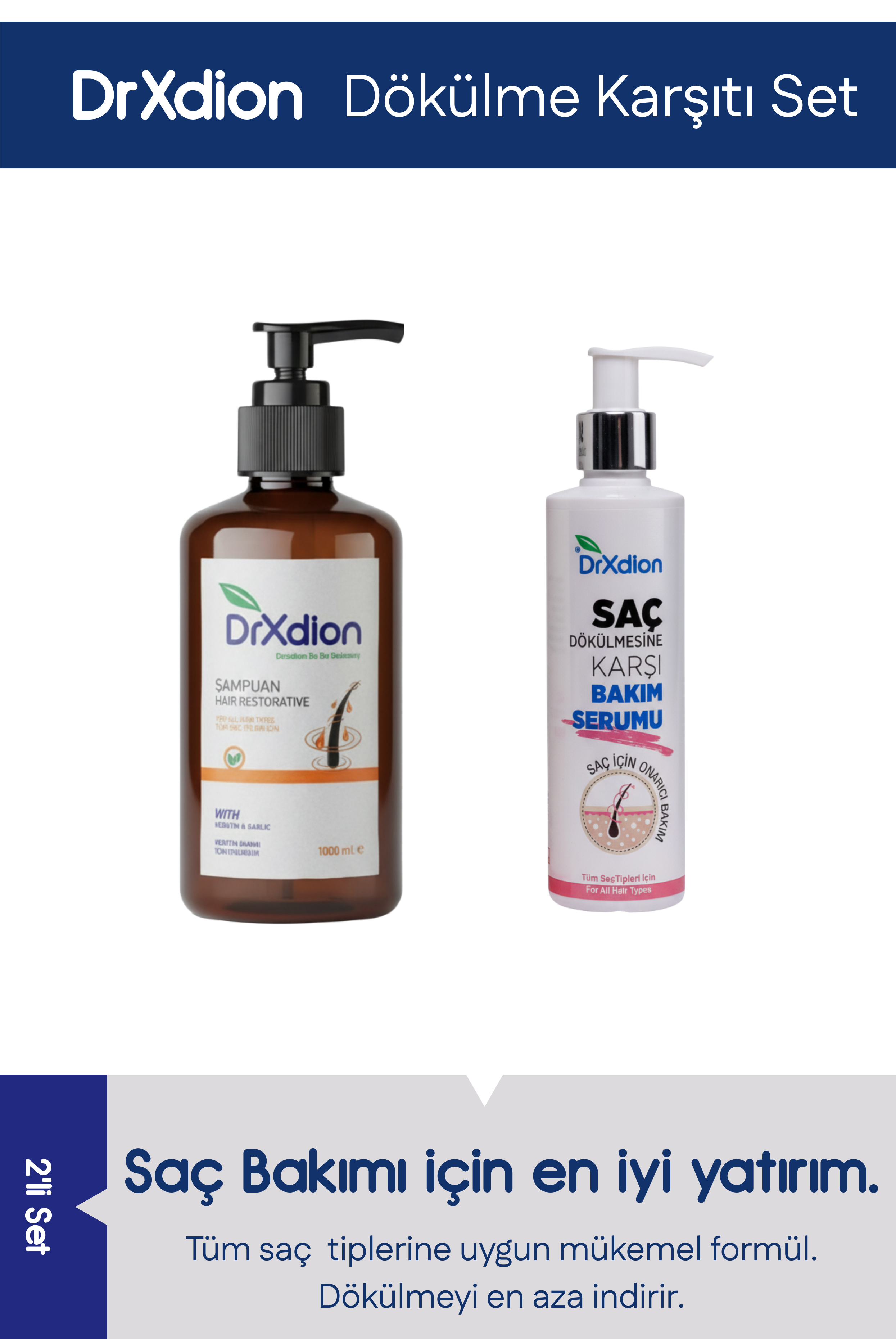 DrXdion 2'li Dökülme Karşıtı Set