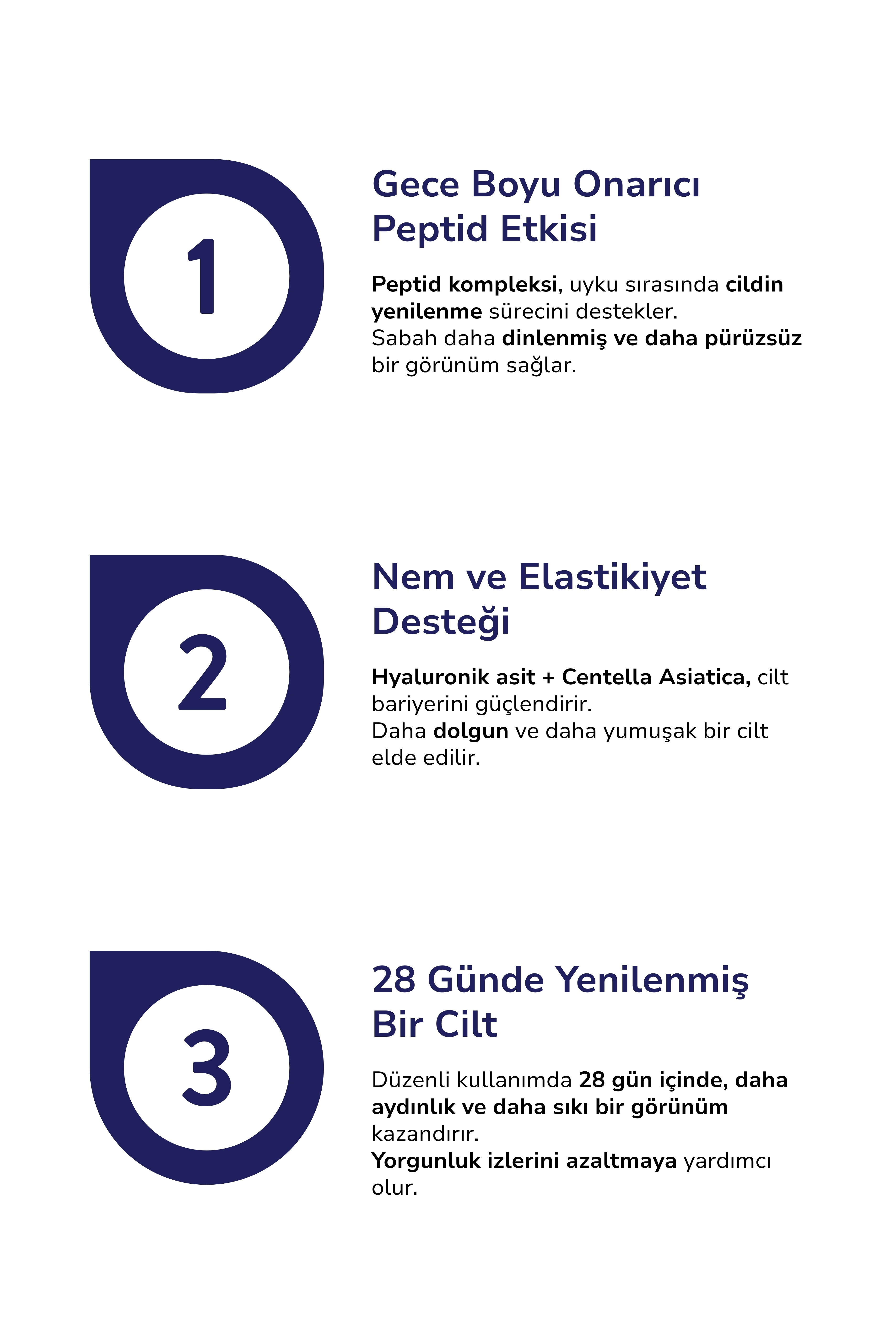 DrXdion Gece Cilt Bakım Serumu Centella Asiatica, Panthenol (B5), Hyaluronik Asit, Lifting Etkili Yoğun Nemlendirici Gece Formülü (50 ml)