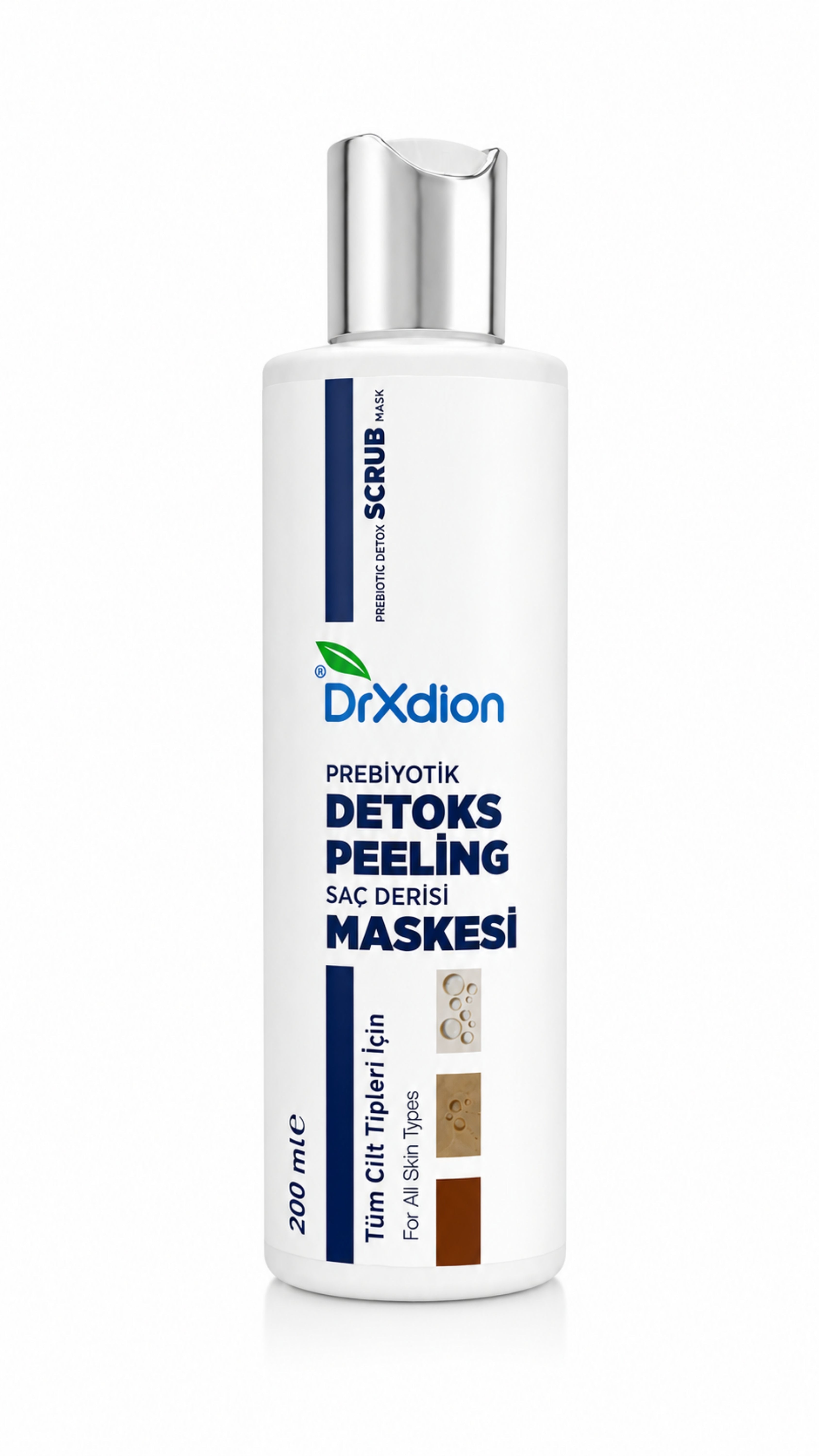 DrXdion Prebiyotik Detoks Peeling Saç Derisi Maskesi – Kayısı Çekirdeği & Prebiyotik Kompleks – Tüm Saç Tipleri – 200 ml
