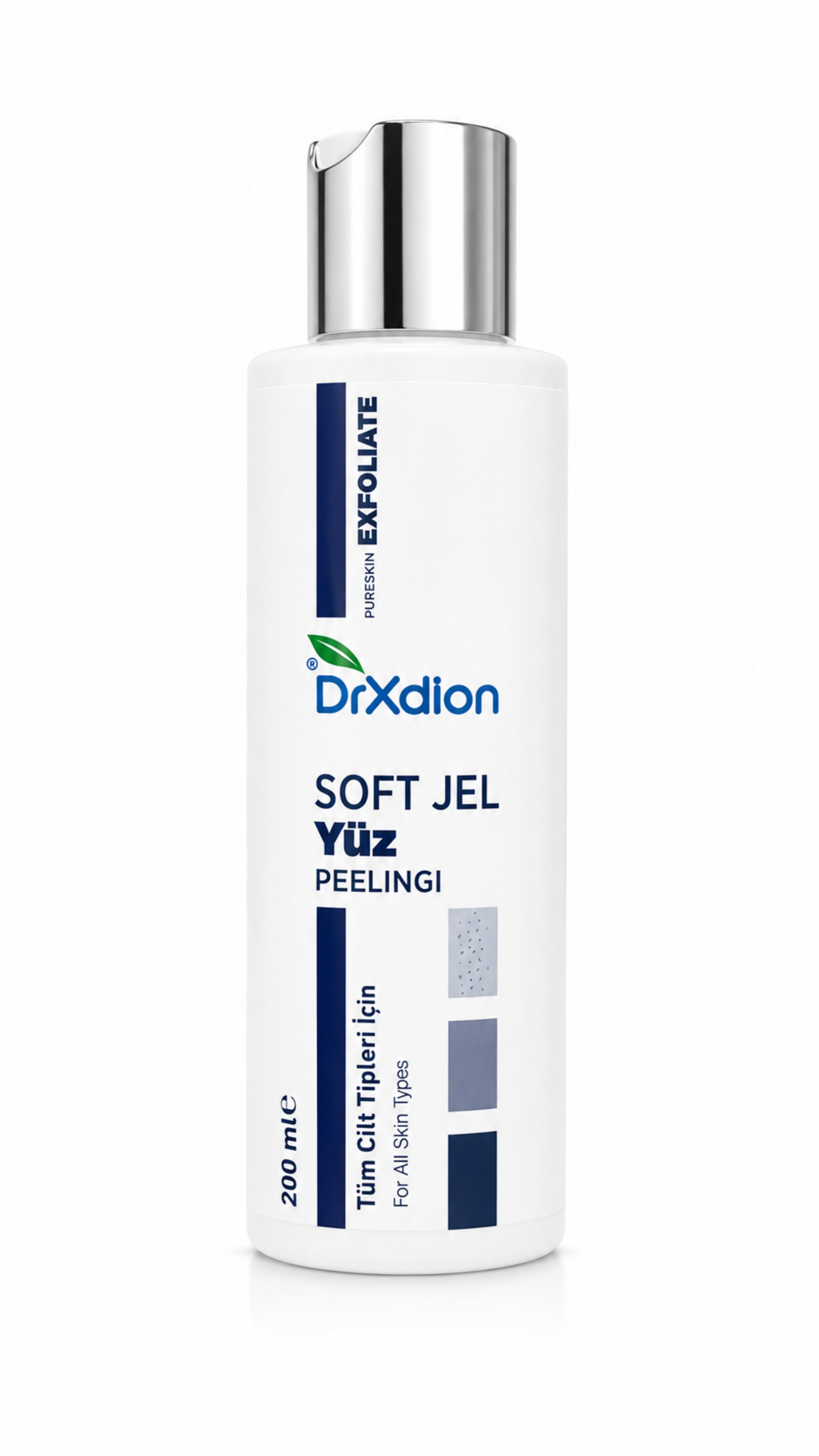 DrXdion PureSkin Exfoliate Soft Jel Yüz Peelingi – Panthenol & Aloe Vera – Tüm Cilt Tipleri – 200 ml