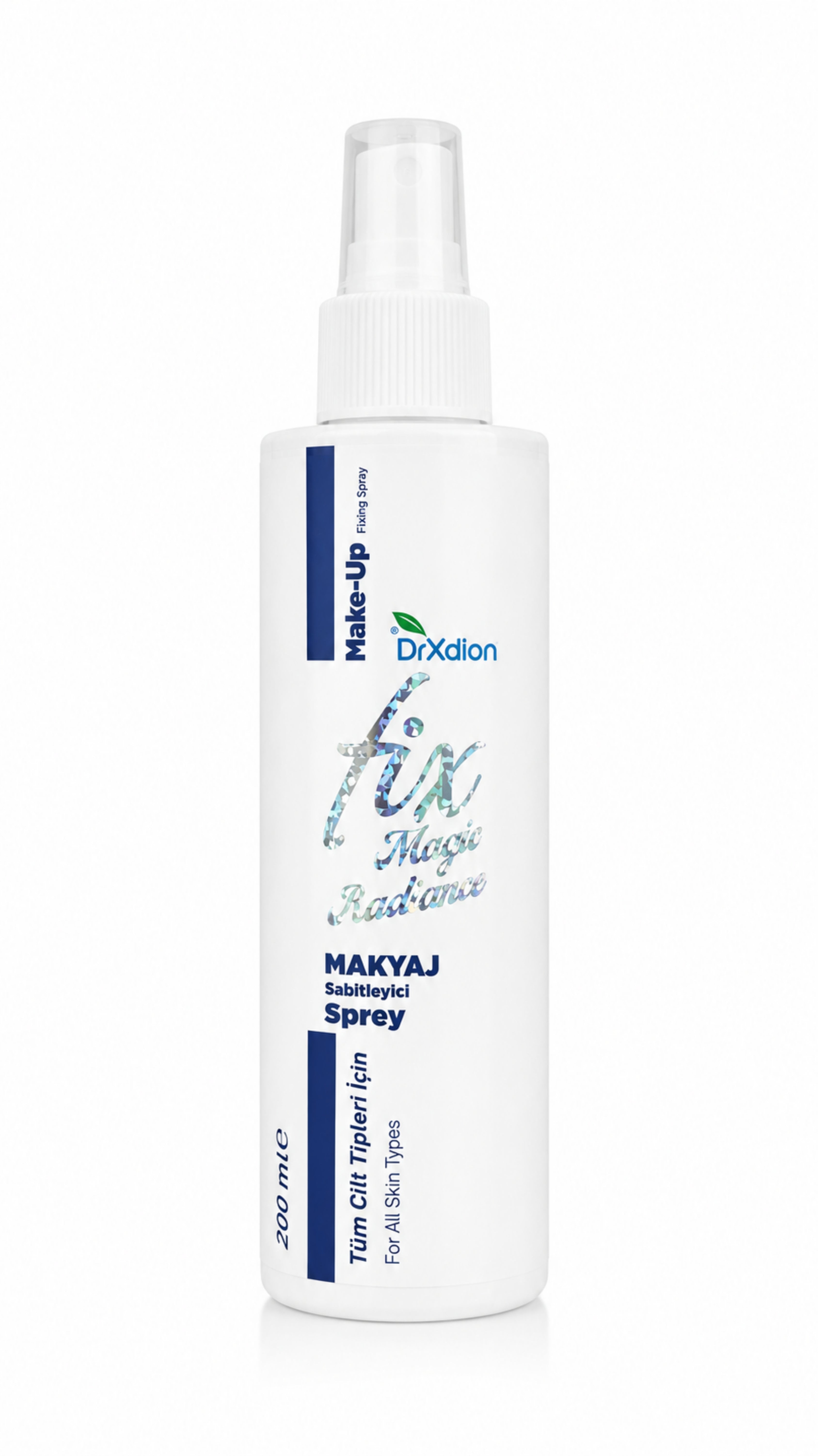 DrXdion Fix Magic Radiance Makyaj Sabitleyici Sprey – Uzun Süre Kalıcılık & Ferah His – Tüm Cilt Tipleri – 200 ml