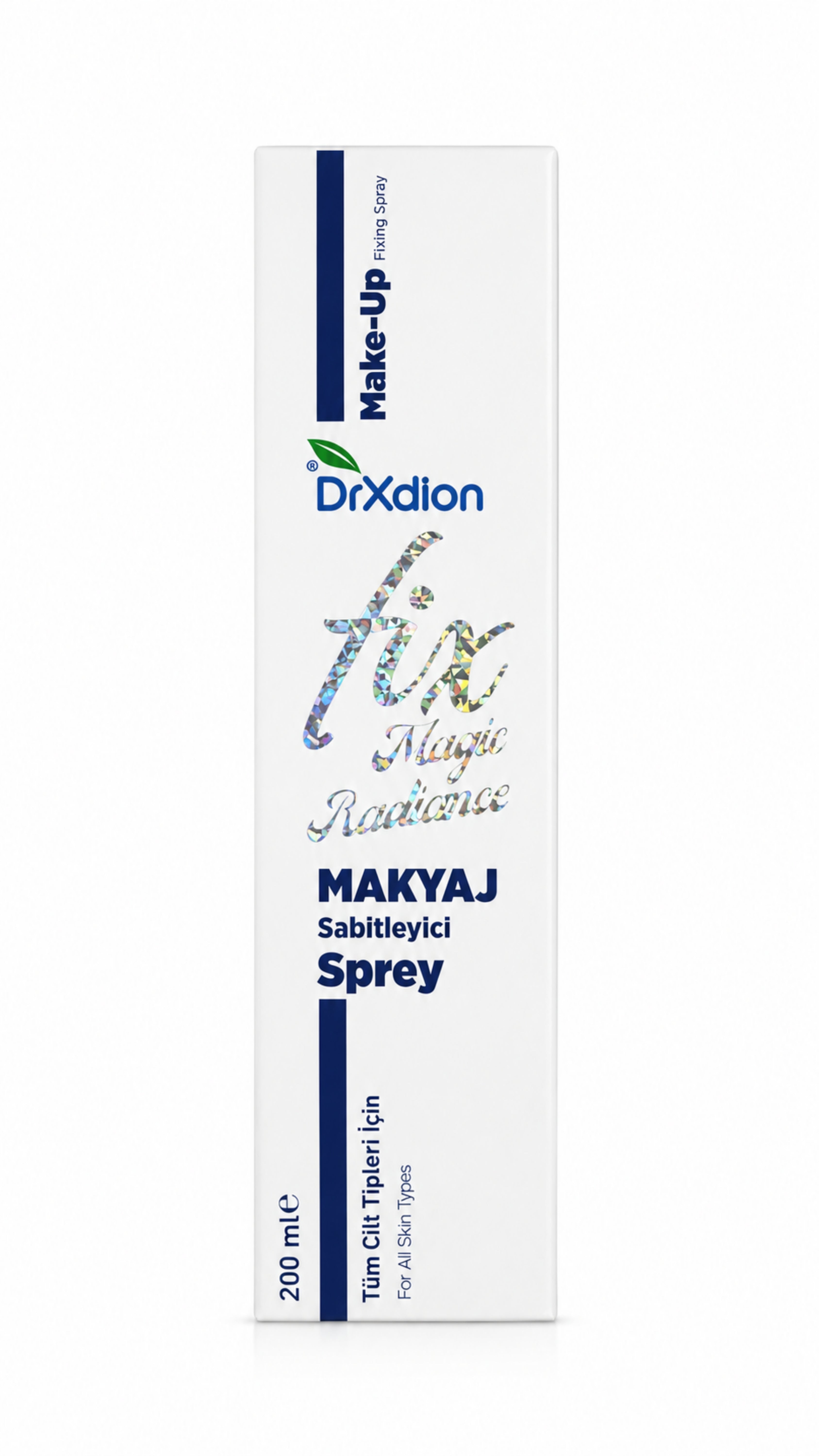 DrXdion Fix Magic Radiance Makyaj Sabitleyici Sprey – Uzun Süre Kalıcılık & Ferah His – Tüm Cilt Tipleri – 200 ml