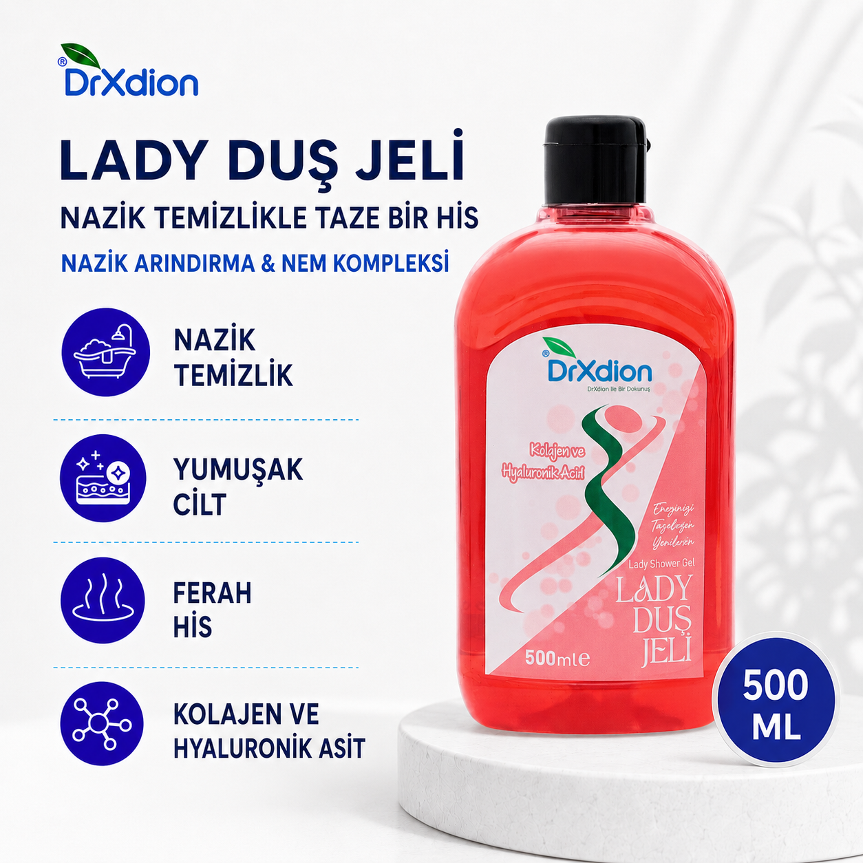 Yüksek Temizlik Etkili Lady Duş Jeli (500 ml)
