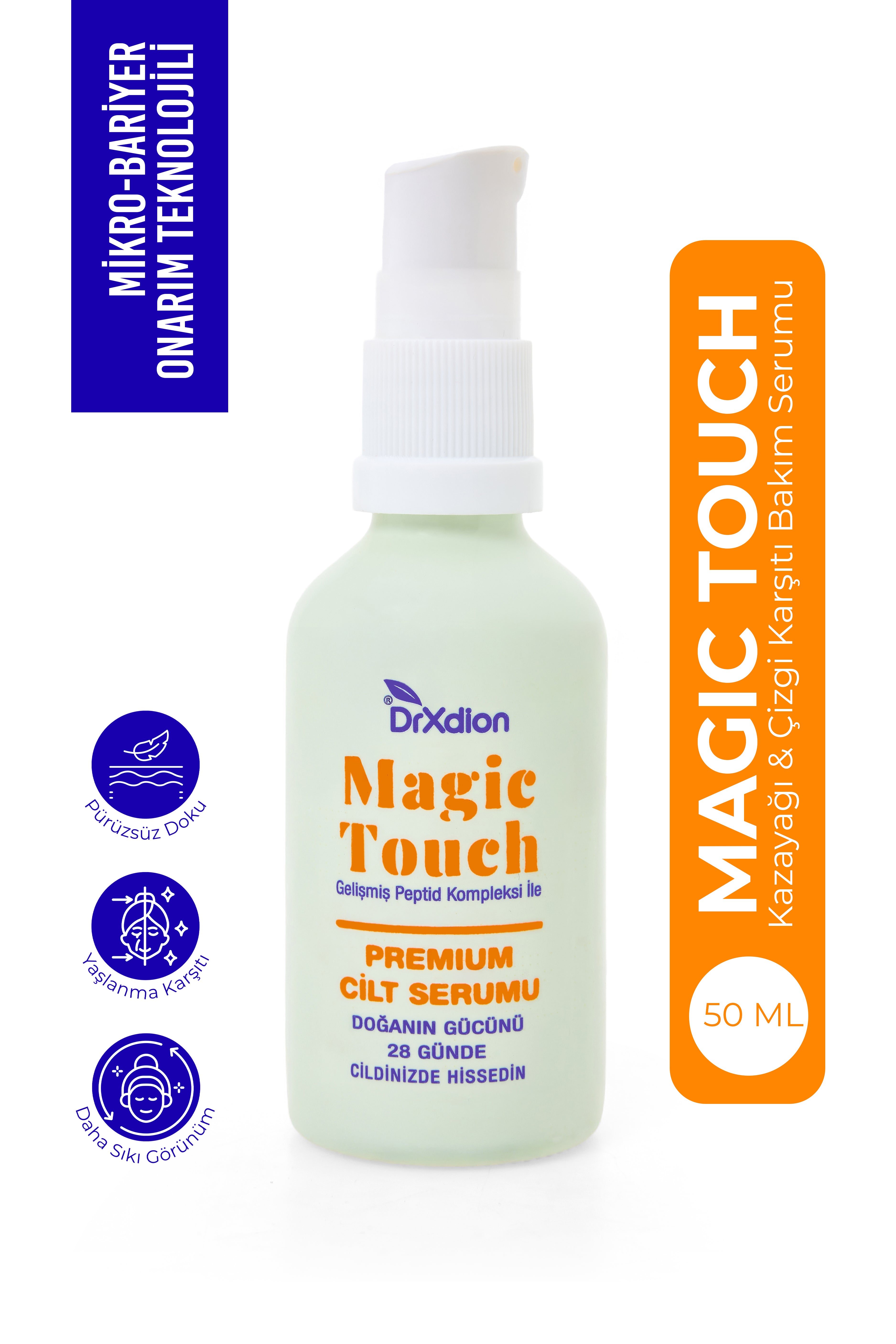 DrXdion Magic Touch Yaşlanma Karşıtı Serum Syn-Ake, Argireline, Kolajen Gelişmiş Peptid Teknolojisi (50ml)