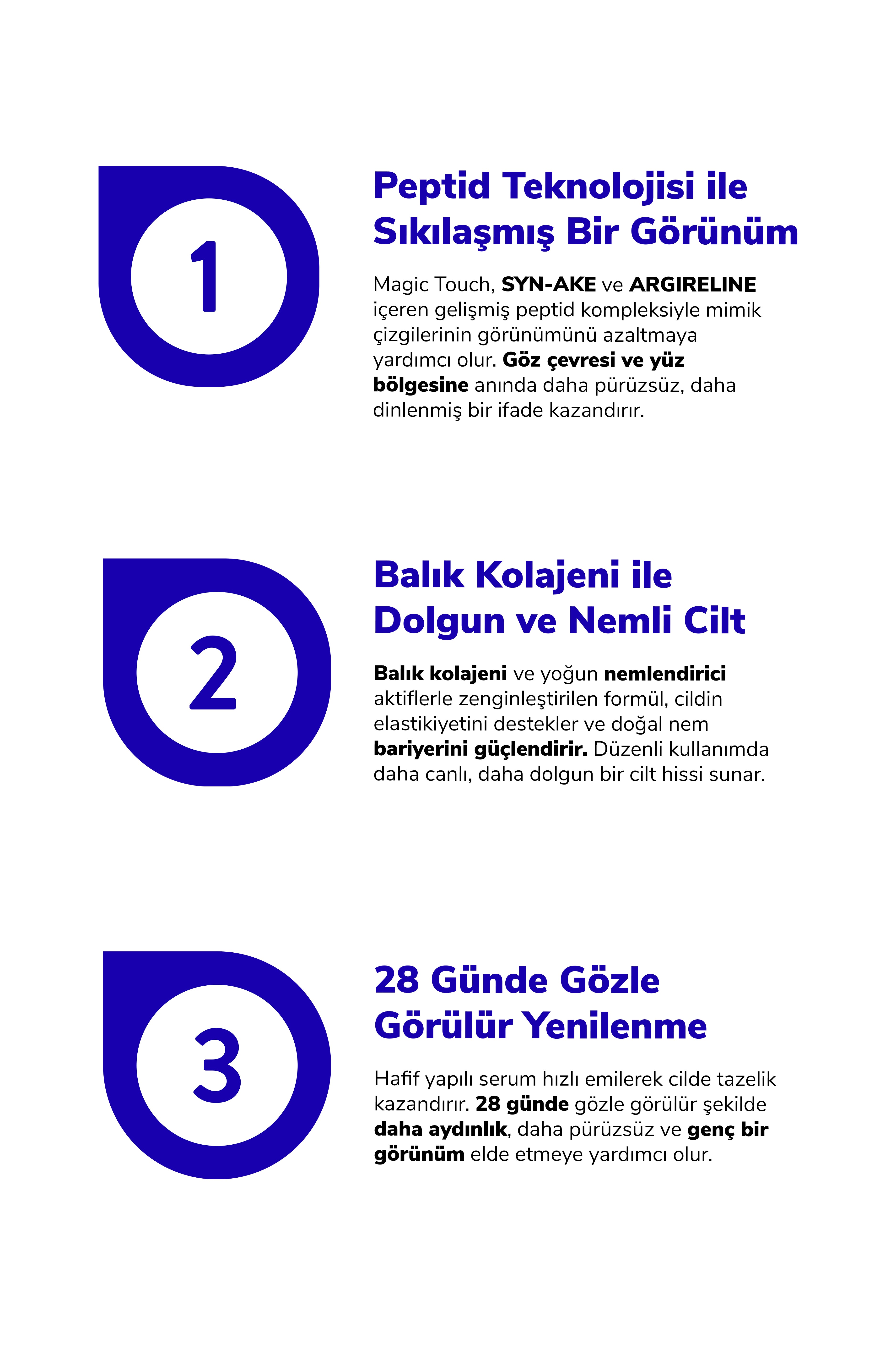 DrXdion Magic Touch Yaşlanma Karşıtı Serum Syn-Ake, Argireline, Kolajen Gelişmiş Peptid Teknolojisi (50ml)
