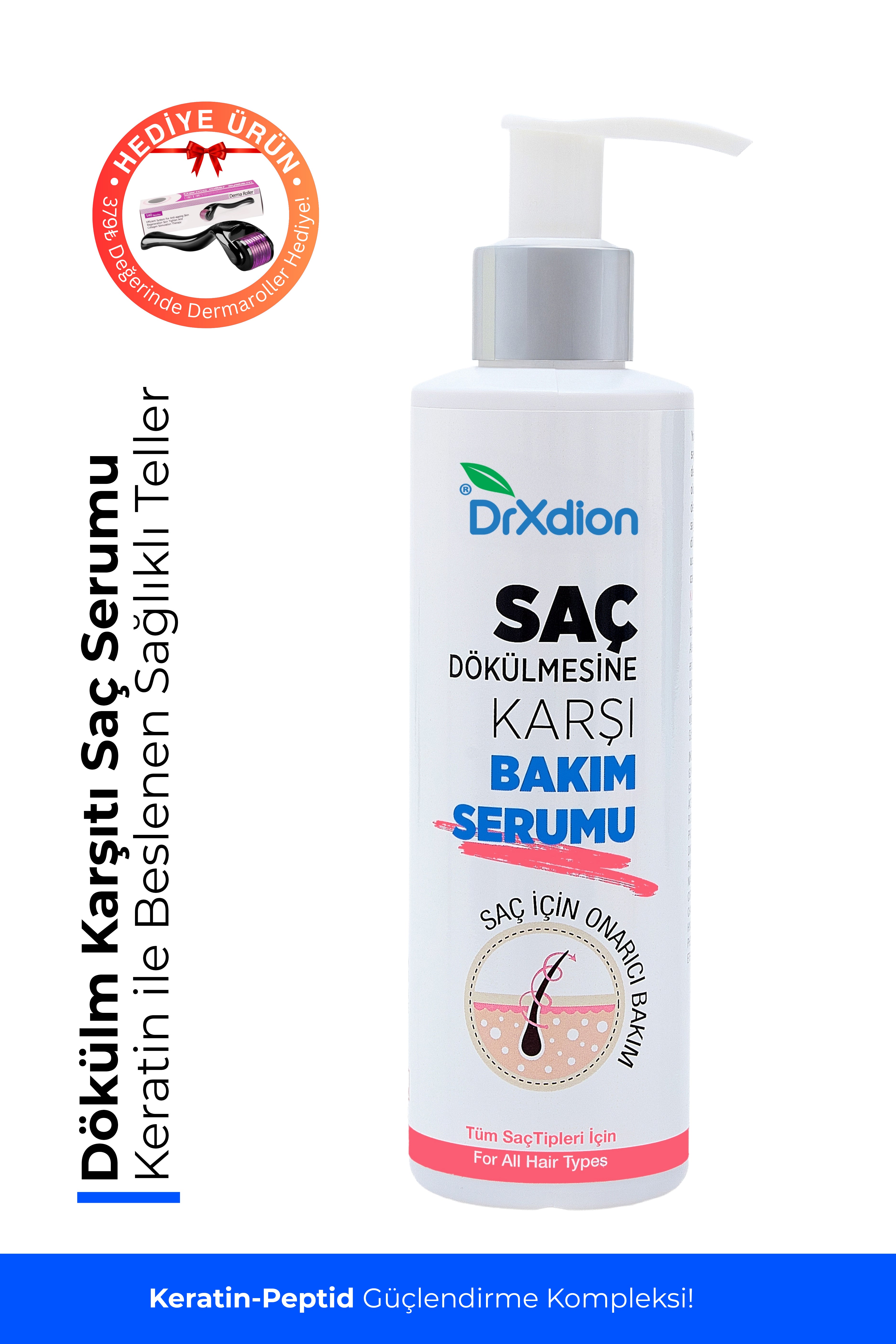 DrXdion Yüksek Dökülme Karşıtı Keratin, Biyotin,  Panthenol , Gingeng içeren Saç Bakım Serumu (200 ml)